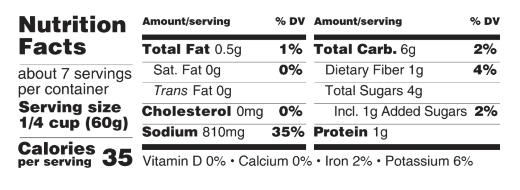 Chile Inferno Nutrition Facts